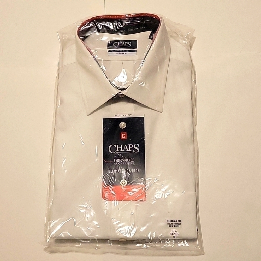 CHAPS Dress Shirt - MEN,  17 1/2, 34/35, XL, Regular Fit, long sleeves